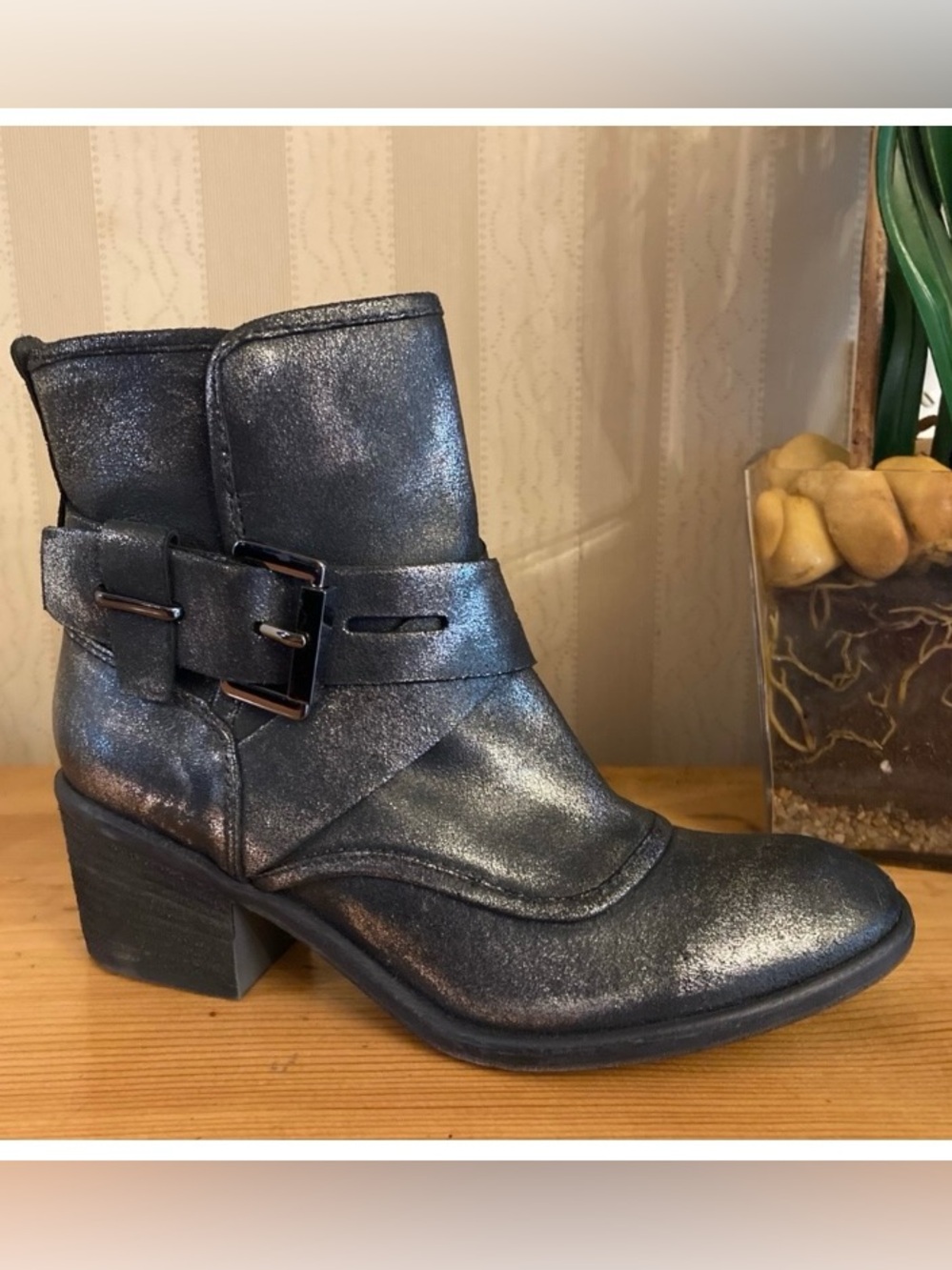 Donald J Pliner ‘Diem’ Gunmetal Moto Western Bootie